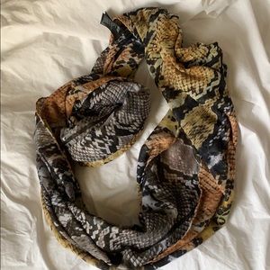 Snake skin infinity scarf